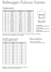 Papierschnittmuster Rollkragenullover Fadenkäfer